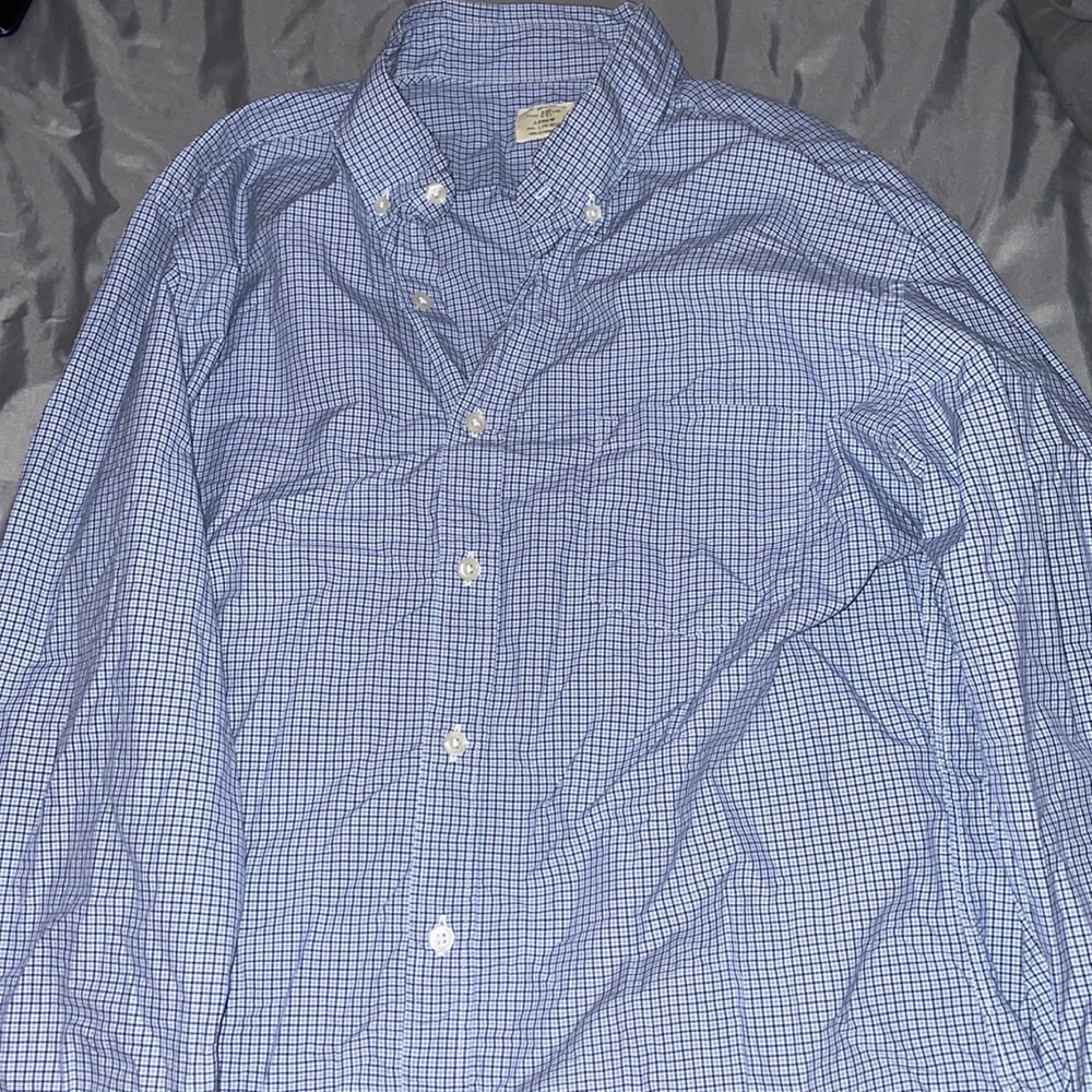 Large, Blue and White J.crew Button Down, Formal     Menswear